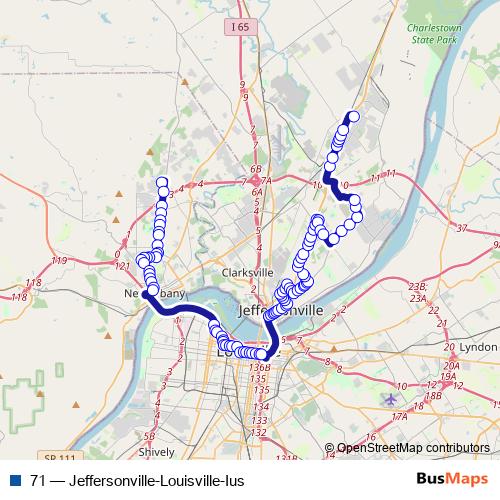 71 bus Line Map