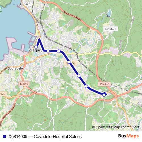 Xg814009 bus Line Map
