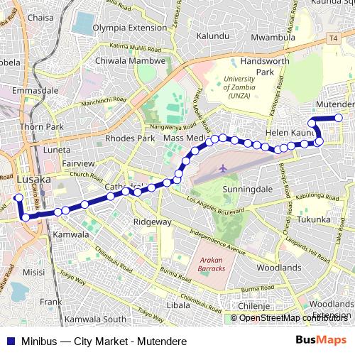 Minibus bus Line Map