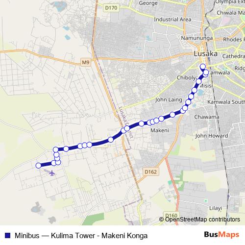 Minibus bus Line Map