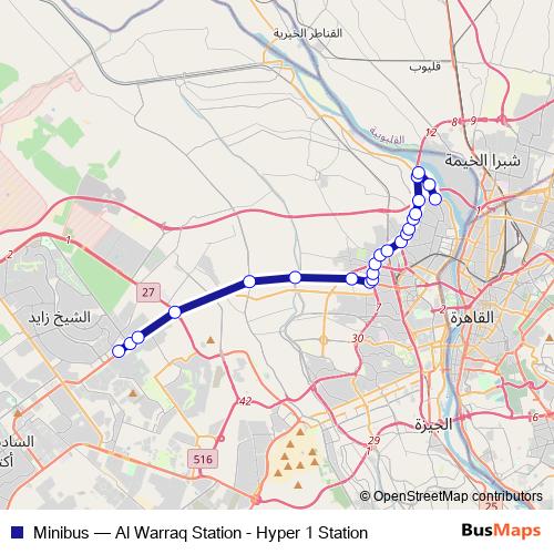 Minibus bus Line Map