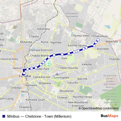 Minibus bus Line Map
