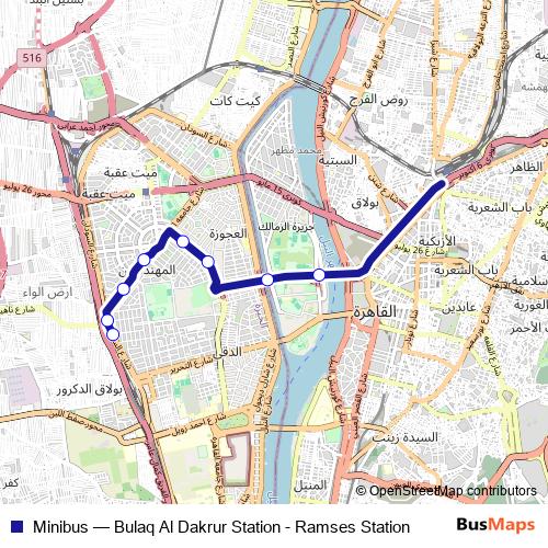Minibus bus Line Map