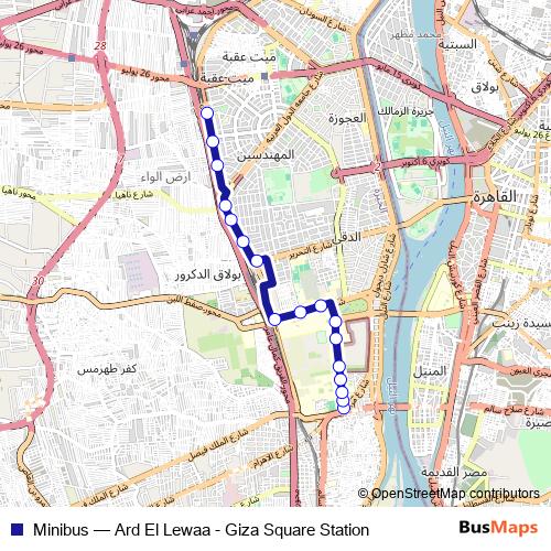 Minibus bus Line Map