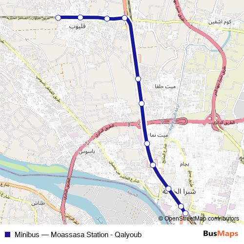 Minibus bus Line Map