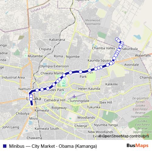 Minibus bus Line Map