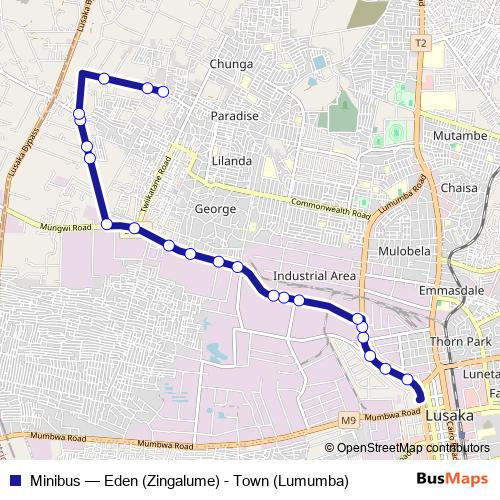 Minibus bus Line Map