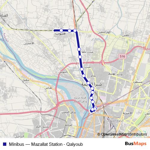 Minibus bus Line Map