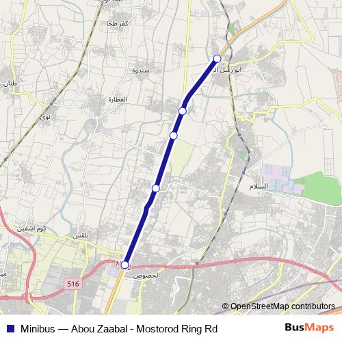 Minibus bus Line Map