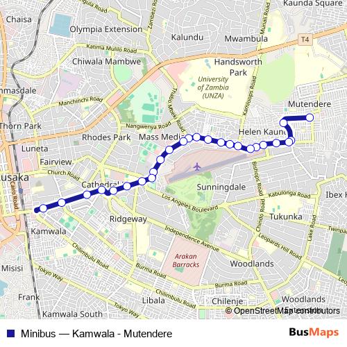 Minibus bus Line Map