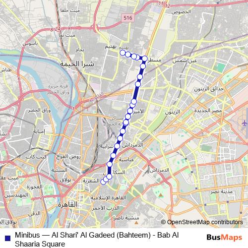 Minibus bus Line Map