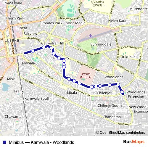 Minibus bus Line Map
