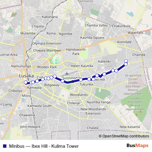 Minibus bus Line Map