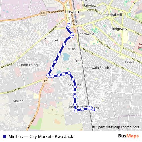 Minibus bus Line Map