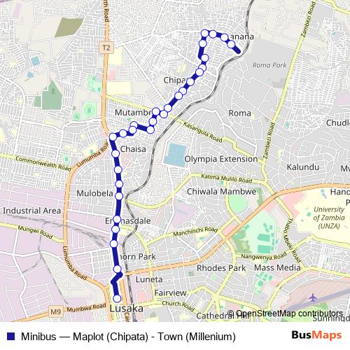 Minibus bus Line Map