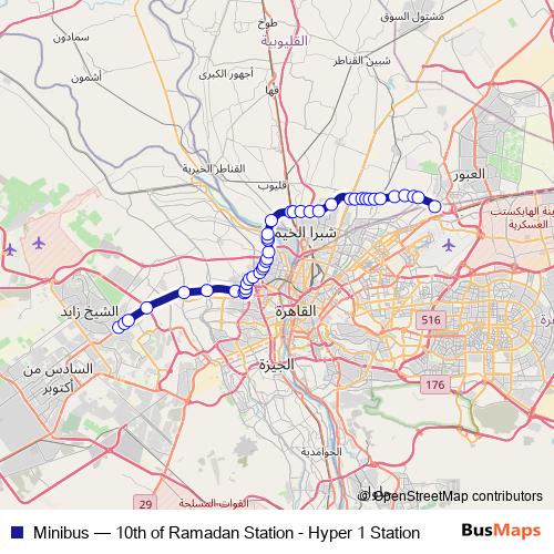 Minibus bus Line Map