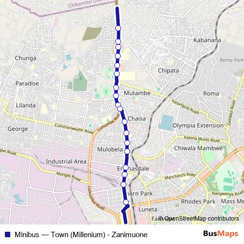 Minibus bus Line Map