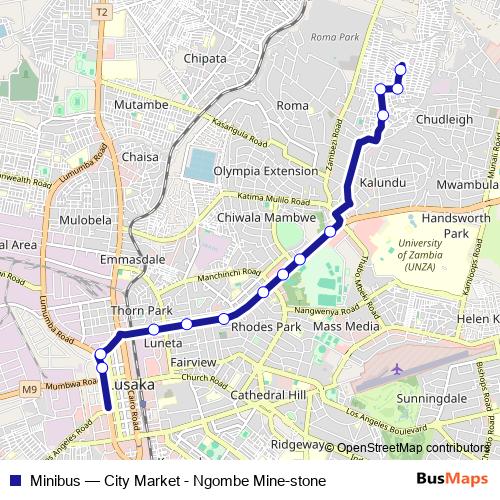 Minibus bus Line Map