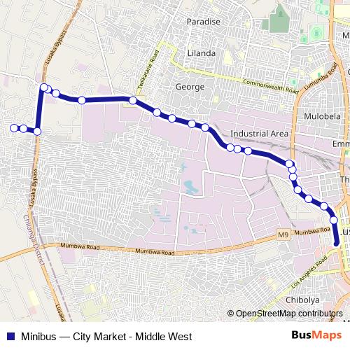 Minibus bus Line Map