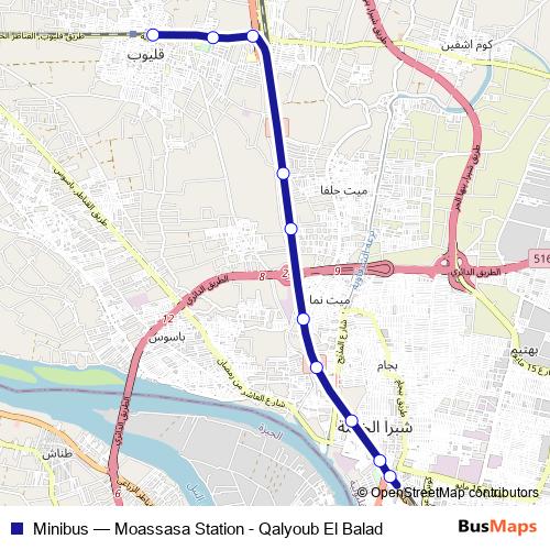 Minibus bus Line Map