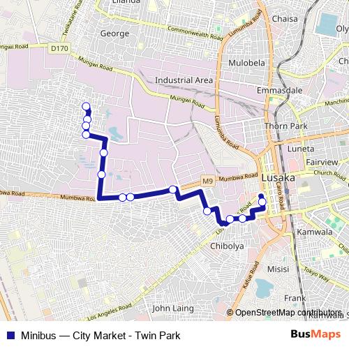 Minibus bus Line Map