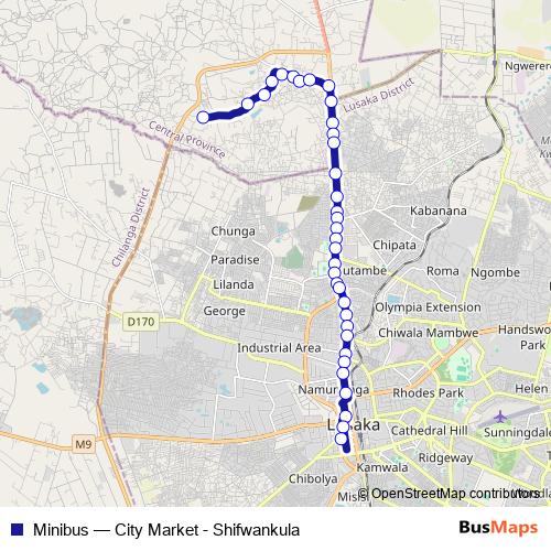 Minibus bus Line Map