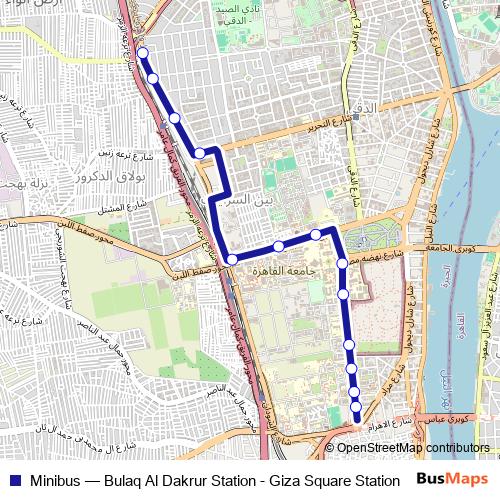 Minibus bus Line Map