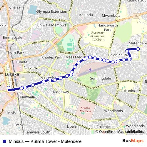 Minibus bus Line Map