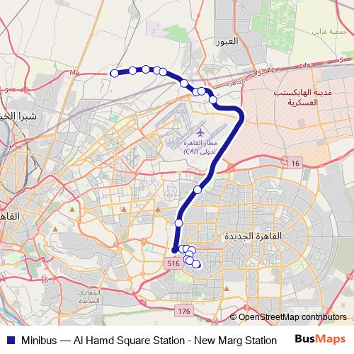 Minibus bus Line Map