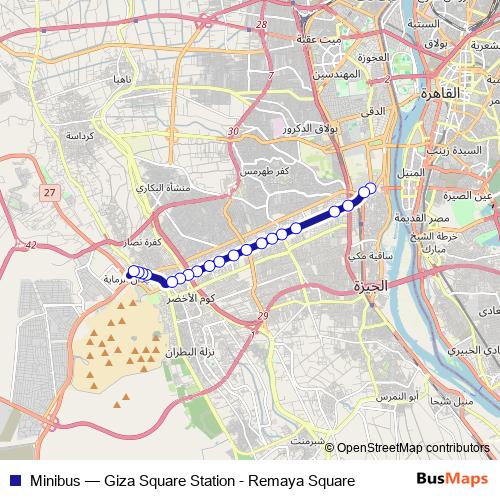 Minibus bus Line Map