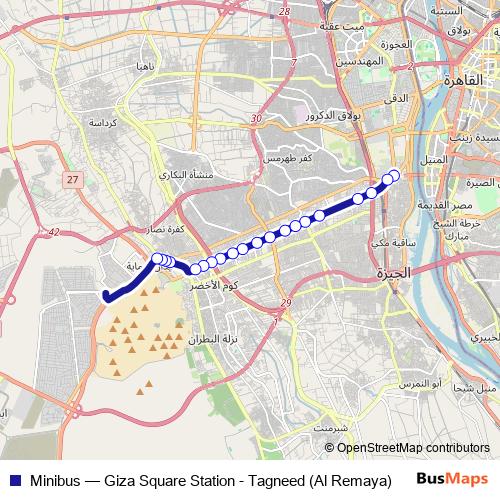 Minibus bus Line Map