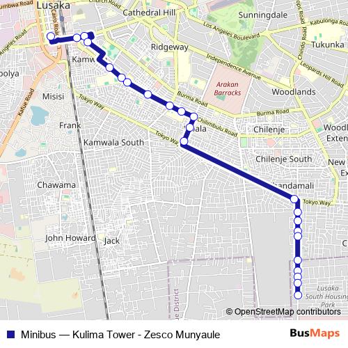 Minibus bus Line Map