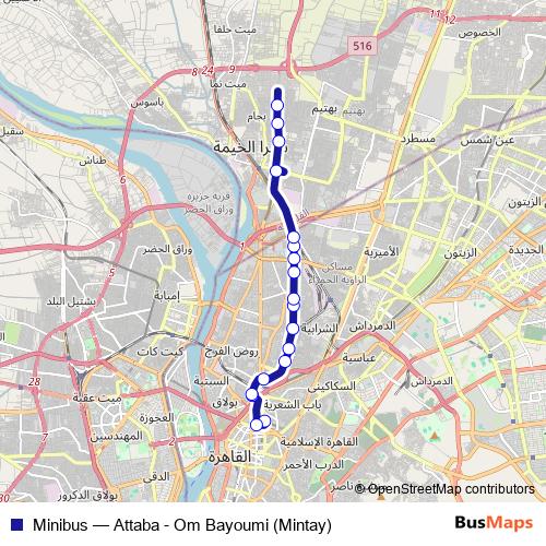 Minibus bus Line Map