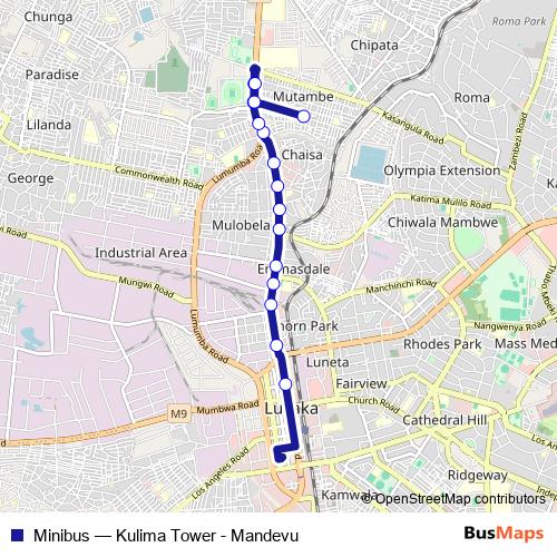 Minibus bus Line Map