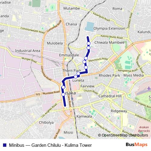 Minibus bus Line Map