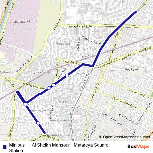 Minibus bus Line Map