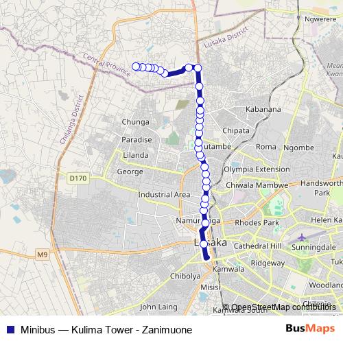 Minibus bus Line Map