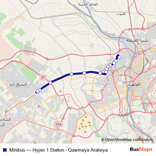 Minibus bus Line Map
