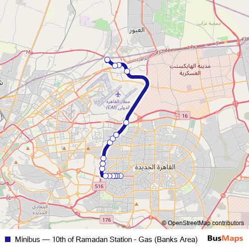 Minibus bus Line Map