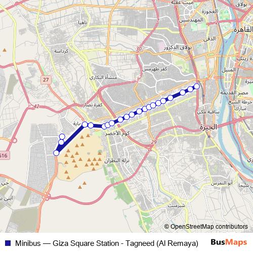 Minibus bus Line Map