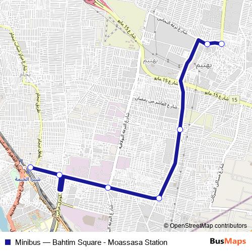 Minibus bus Line Map