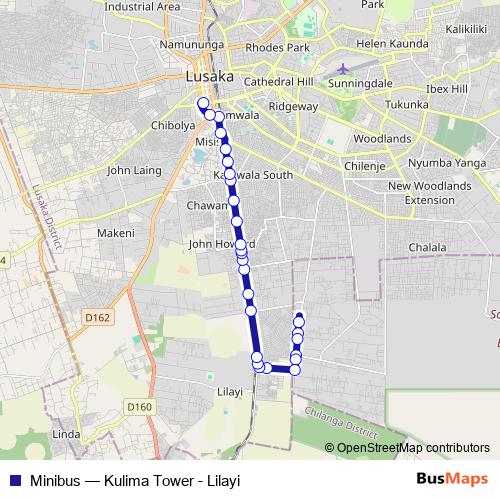 Minibus bus Line Map