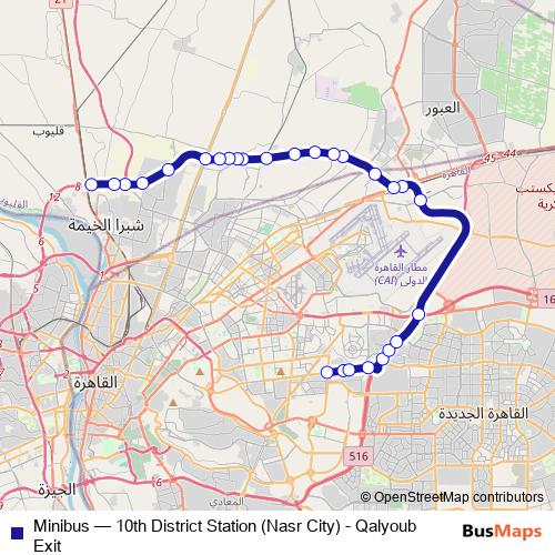 Minibus bus Line Map
