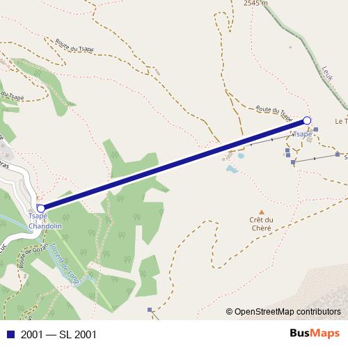 2001 cable-car Line Map