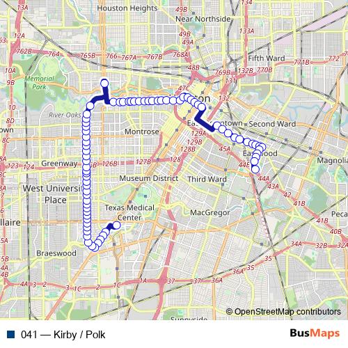 041 bus Line Map