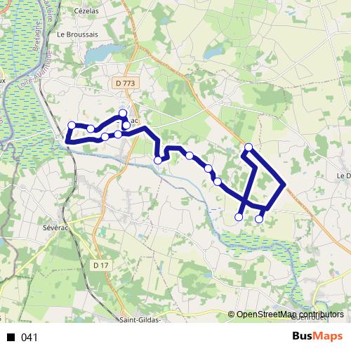 041 bus Line Map
