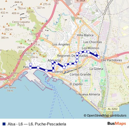 Alsa - L6 bus Line Map