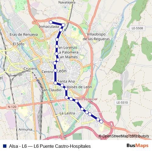 Alsa - L6 bus Line Map