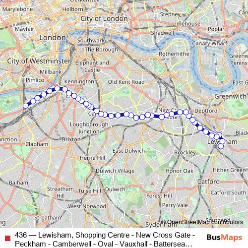 436 bus Line Map