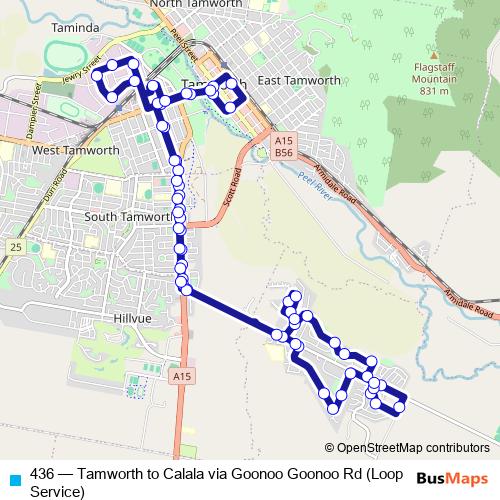 436 bus Line Map